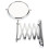 2Pcs Wall Mounted Silver Makeup Mirror Swivel with 3X Magnification 1