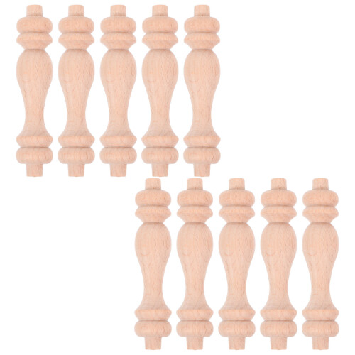 40Pièces Balustres Bois Kaki Sculptés Décorations Escalier