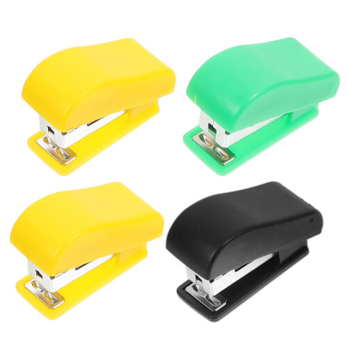 12Pcs Colorful Mini Desk Staplers Child Friendly Handheld Binding