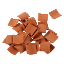 140Pièces Mini Tuiles De Toiture Céramiques Marron Décor Maison