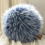 Μαξιλάρι Ashler Plush Round, με σφαιρικό μαξιλάρι από τεχνητή γούνα και λαβή, 12"x12", σκούρο 1