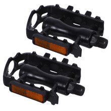 3Pairs Black Aluminum Alloy Mountain Bike Pedals with Anti-Slip Spikes
