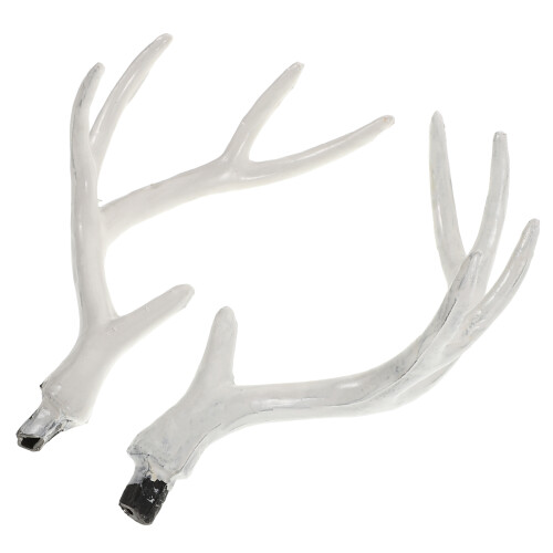 5Paires Bois De Cerf Blancs En Décorations Noël