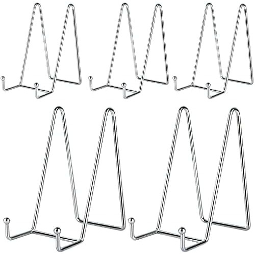Conjunto de 5 expositores de metal preto, 30 cm (12 polegadas)