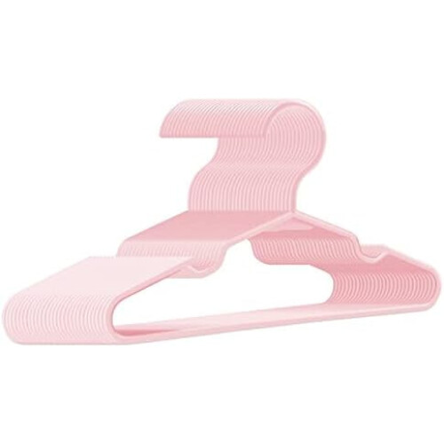 Babykleiderbügel, rosa, Kunststoff, 50er-Pack