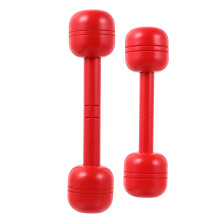 4Pcs Exercise Dumbbells for Kids Red Wood Lightweight Small Barbells