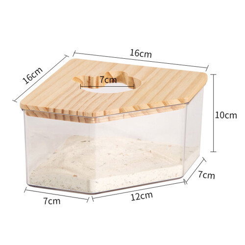 Hamster bathroom house transparent bath container