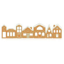 Christmas Gingerbread House Decorations Foldable Christmas Gingerbreads House with LED Light Xmas Village Home Decor Gift for Party