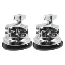 6Pcs Zinc Alloy Floor Tom Drum Leg Brackets Silver Drum Stand Mounts