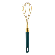2Pcs Green Stainless Steel Egg Whisk Manual Mixer for Kitchen