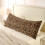 Housse de coussin de corps avec fermeture éclair, motif léopard marron 1