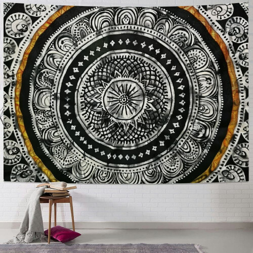 Boho Mandala Tapestry – Short Plush Wall Hanging, 4 Sizes