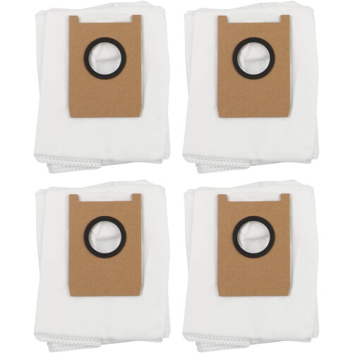 Pacote com 4 sacos de pó para aspirador robô eufy, compatíveis com os modelos E20, E25 e E28.