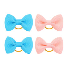 Hundehaarschleifen mit Gummibändern, handgefertigte kleine Schleifen, Hundehaaraccessoires, Haustierpflegeprodukte