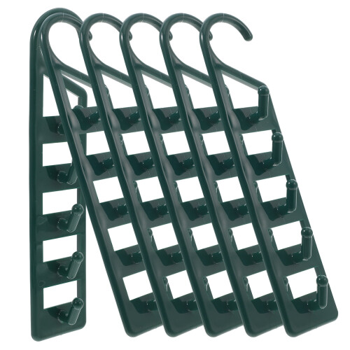 Set van 6 slanke plastic kledinghangers – ruimtebesparend, modern design