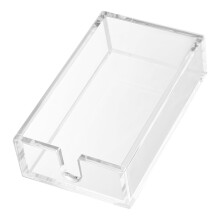Porte-serviettes en acrylique 9,1 x 5,5 x 2,6 pouces, plateau transparent avec ouverture en forme de U, compatible avec les essuie-tout standard