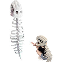 Dinosaurieskelettdräkt Grå plysch3D-tryck