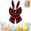 Bunny Ears Wreath Bow Red 16 inch 1