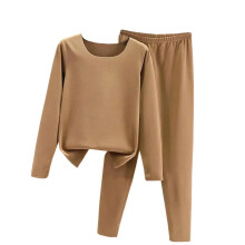 Completo pigiama termico da donna, composto da maglia a maniche lunghe e pantaloni, ideale per dormire in autunno.
