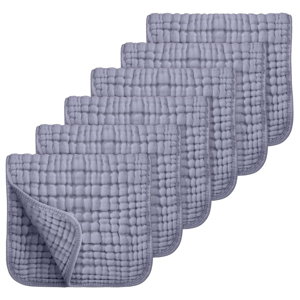 6PCS Muslin Burp Cloths Large 20''x10'' Extra Soft and Absorbent 6 Pack Baby Burping Cloth for Boys Girls