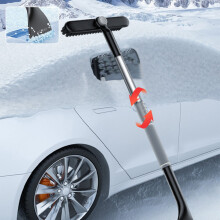 Pala da neve staccabile per auto, raschietto per ghiaccio e spazzola da neve 2 in 1 per auto, SUV e camion, spazzaneve telescopico con impugnatura in