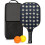 Σετ κουπιών Pickleball από fiberglass με λουλούδια και 2 μπάλες και τσάντα – Συμβατό με 1