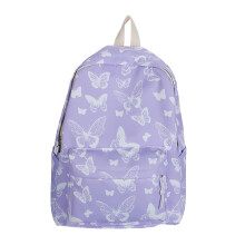 Rucsac școlar pentru femei, cu imprimeu fluturi, casual, pentru colegiu, rucsac pentru laptop, mărime medie, buzunare multiple pentru călătorii,