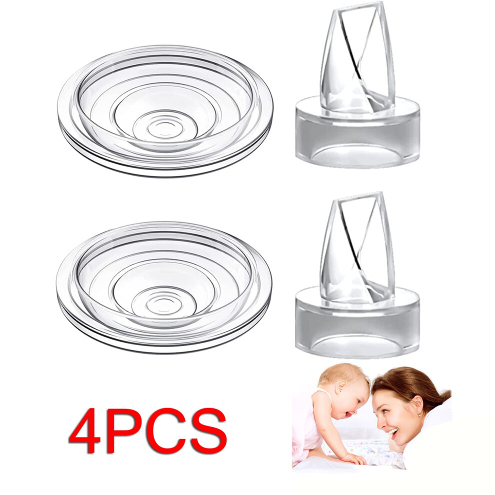Duckbill Valves Silicone Diaphragm for Breast Pump 4 Pack
