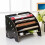 Porte-documents extensible de bureau, porte-documents, porte-lettres pour lettres, noir 1