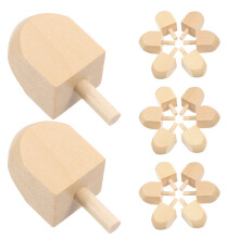 100Pièces Tourniols En Bois Non Peints Beige Pour Fêtes Hanukkah DIY
