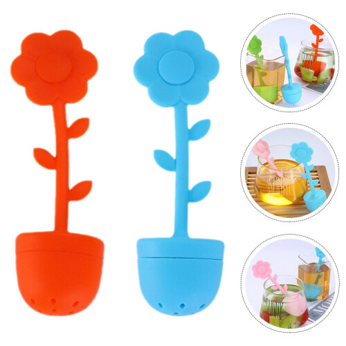 Silikone blomsterteinfuser til løsbladet te