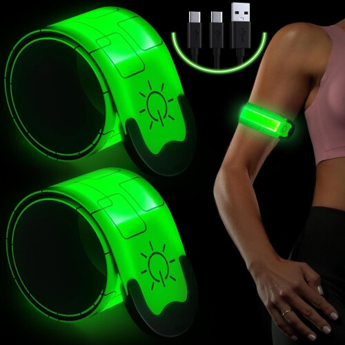 Uppladdningsbara LED-armband, 2-pack