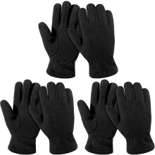 3 Pairs Kids Fleece Winter Gloves Toddler Warm Gloves Children Full Fingers Gloves for Boys Girls Cold Weather