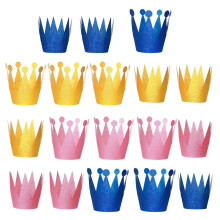 18 chapeaux d'anniversaire à paillettes dorées pour enfants et adultes (2,4 x 3,5 pouces)