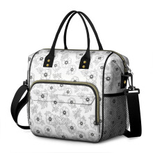 Sac à lunch isotherme étanche à motif floral pour femmes – Travail, plage, voyage, pique-nique, camping