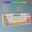 Wired Mechanical Keyboard 63 Keys Blue Switch 3-Color Backlight Waterproof 6