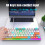 Wired Mechanical Keyboard 63 Keys Blue Switch 3-Color Backlight Waterproof 4