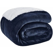 GentleSoft Sherpa polár takaró kanapéra - Vastag és meleg takaró nőknek és férfiaknak, Puha, bolyhos plüss takaró télire, Sötétkék,