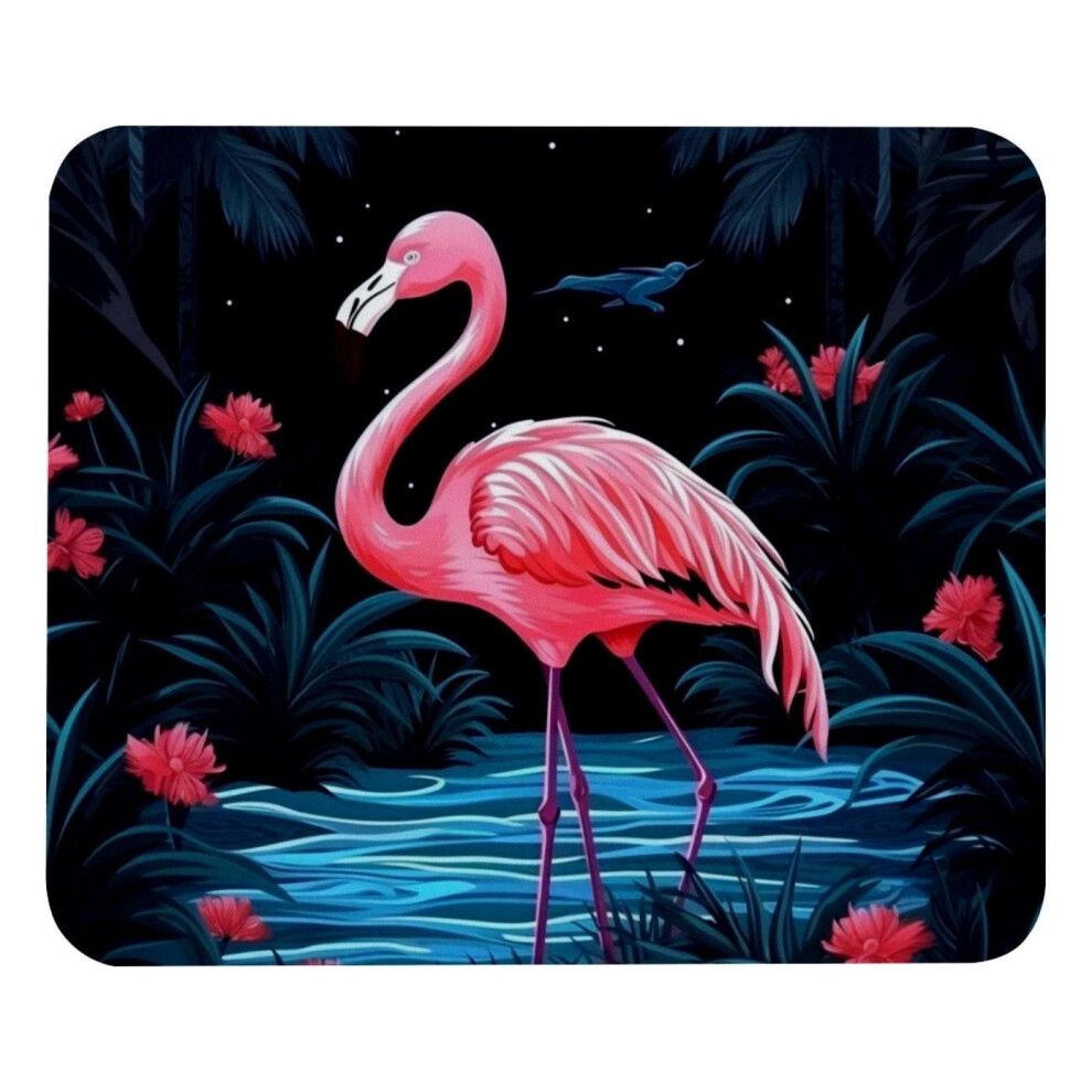 Flamingo Rainforest Mouse Pad Rubber Base 1 Pack 972899362258