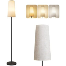 Modern Floor Lamp with LED Bulb, 3 Color Temp, Compatible with Living Room/Bedroom/Office & Boho/Farmhouse Decor