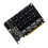 Μετατροπέας σκληρού δίσκου 4 θυρών M.2NVMe SSD σε PCIE X16M Key, κάρτα επέκτασης αναγνώστη, 1