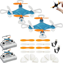Mini Drone for Beginners – 360 Stunts, LED Lights, Propeller Guards, Indoor/Outdoor, All-Ages Toy