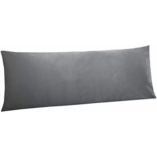 Fronha de veludo para travesseiro de corpo com zíper, 50 x 137 cm (20 x 54 polegadas)