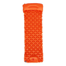 Inflatable Cushion with Built-in Pillow, Nylon TPU Material for Camping and Travel, Easy Inflation with Foot Pump, Lightweight and Compact Storage