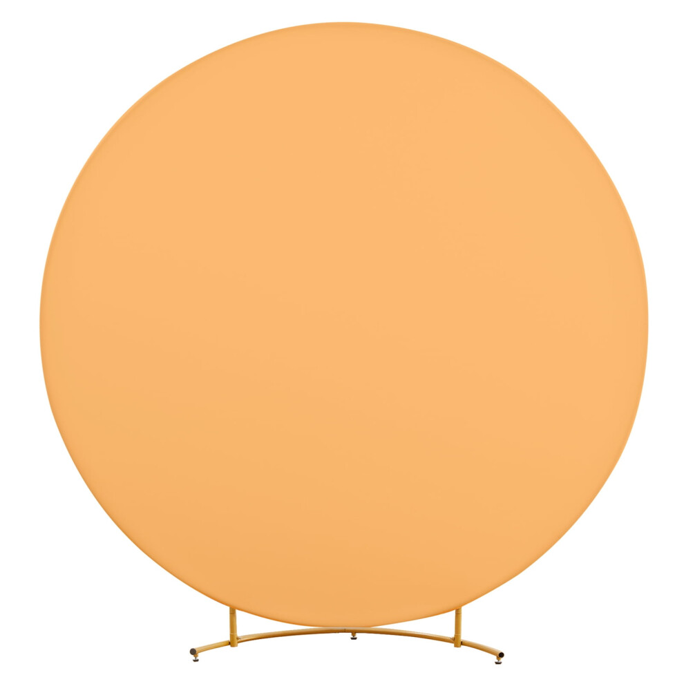 7.2 Ft Round Backdrop Cover,Circle Stand Spandex Arch Backdrop Covers For Wedding Arch Birthday Party Photography Baby Shower Decoration Orange/Yellow/Dark 9357860921640