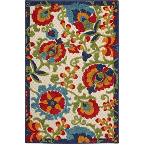 Χαλί Home Aloha Πολύχρωμο 2'8" x 4' - Εύκολο καθάρισμα, Δεν ρίχνει χνούδι, Υπνοδωμάτιο, 2