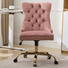 Silla de maquillaje ENYOPRO con respaldo alto, silla giratoria grande de terciopelo para oficina en casa, silla ergonómica y cómoda, silla