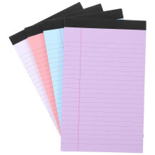 OUNONA4Books notitieblokken met brede lijnen, geel kantoorpapier