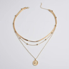 925 Sterling Zilveren Drielagige Ronde Halsketting voor Dames Eenvoudige Slangenketting met Bedeltje en Bolletjes Feestcadeau Dames ExquisiteJewelry