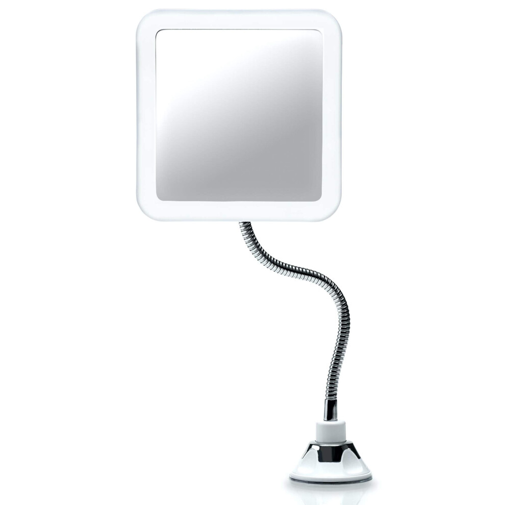 Light 10X Led Magnifying Mirror With Gooseneck And Suction Cup